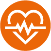 Heart icon with a heartbeat line in the center, Heart Activity, STARLIGHT Study, alcohol-related liver disease, ALD.